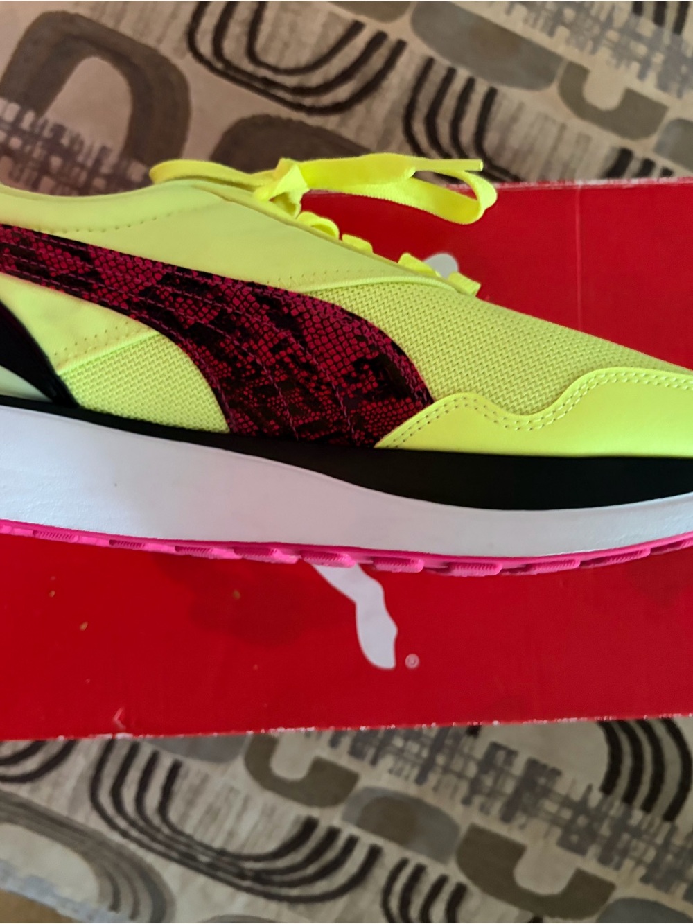 Puma Neon Yellow Athletic Mesh Sneakers - Picture 5 of 7